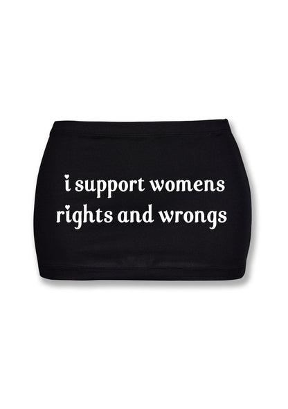 I Support Women Y2K Mini Hip Skirt Cherrykitten
