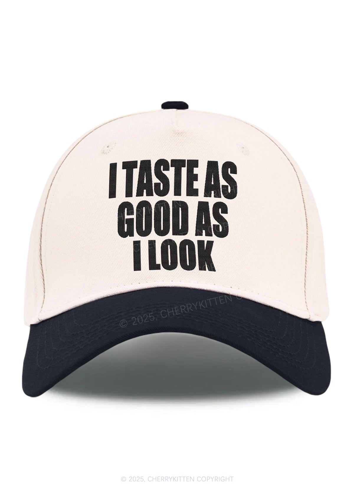 Embroidered Taste Good Y2K Color Block Baseball Cap Cherrykitten
