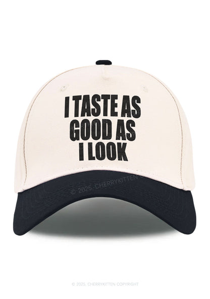 Embroidered Taste Good Y2K Color Block Baseball Cap Cherrykitten