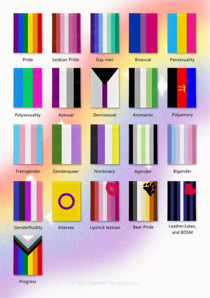 Y2K Pride Hand Flags Cherrykitten
