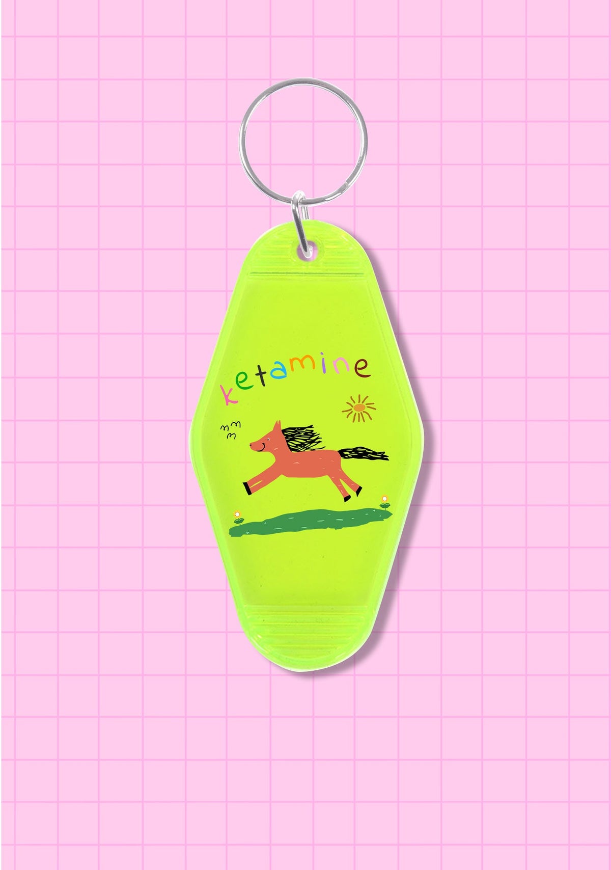 Orange Pony 1Pc Y2K Hotel Keychain Cherrykitten