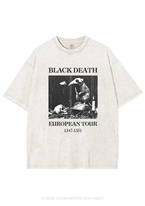 Halloween Skeleton Plague Doctor Rat Y2K Shirts Washed Tee Cherrykitten