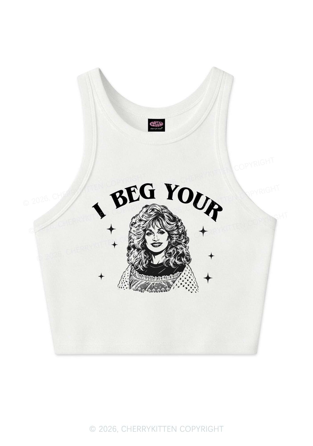 I Beg Your DP Y2K Crop Tank Top Cherrykitten