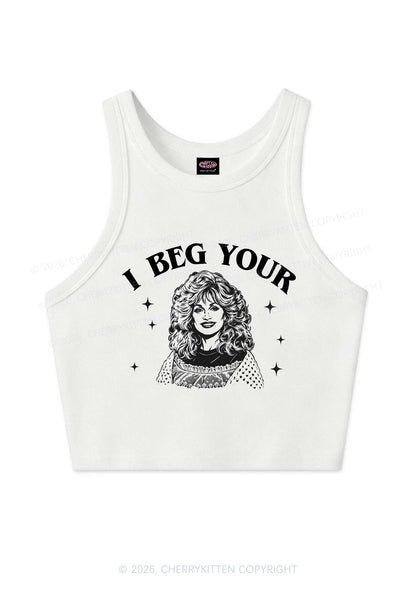 I Beg Your DP Y2K Crop Tank Top Cherrykitten