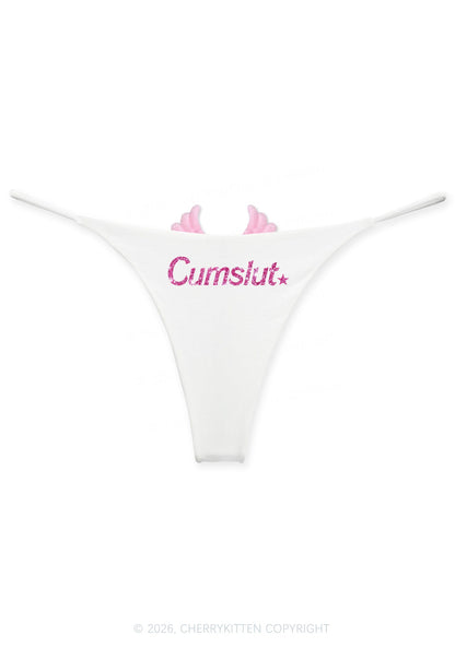 Glitter Special Cxmslxt Y2K Goth Angel Wings Bikini String Thong Cherrykitten