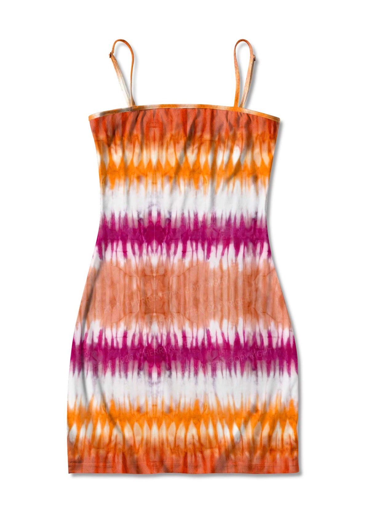 Lesbian Tie Dye Pride Y2K Print Slip Dress Cherrykitten