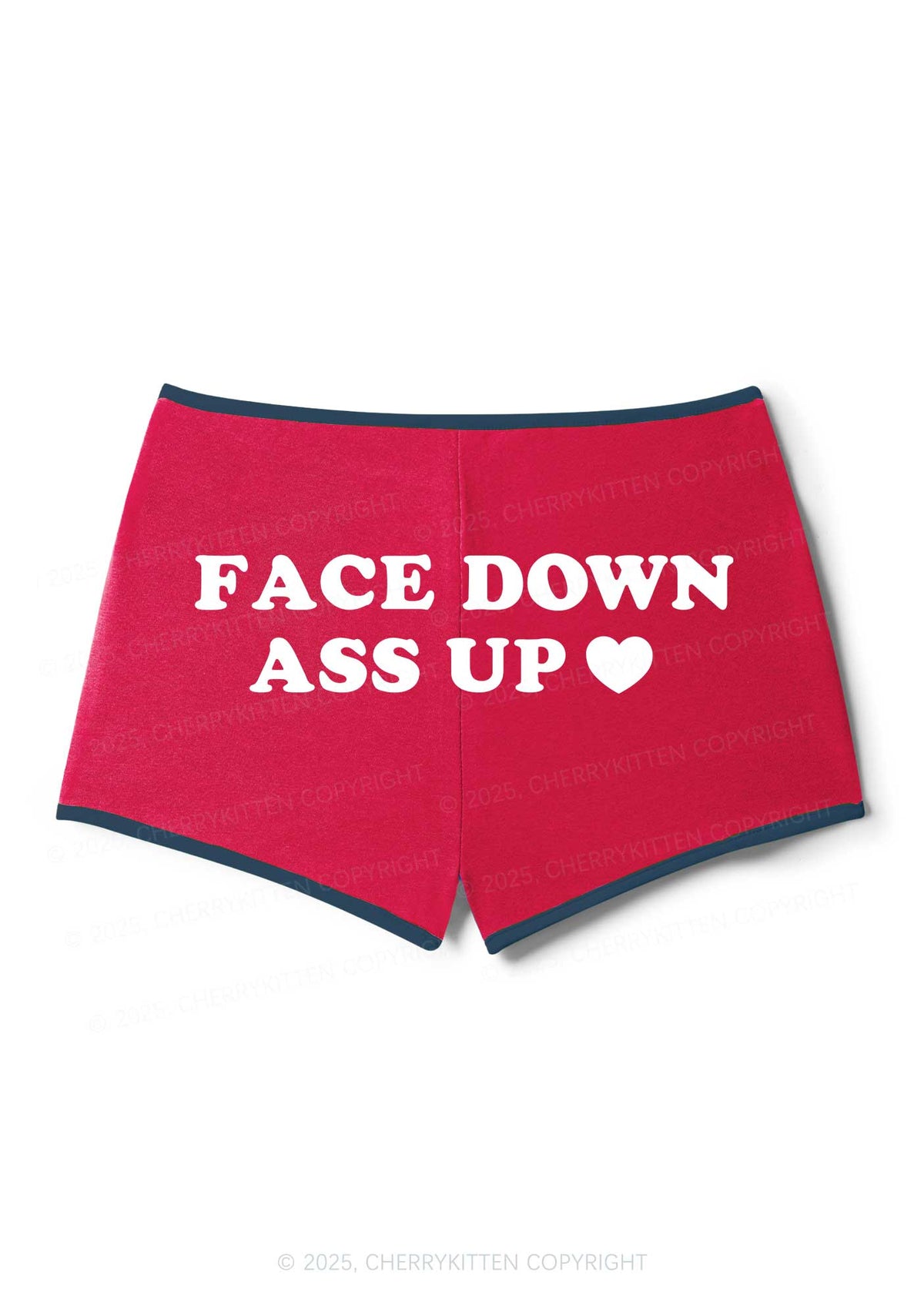 Face Down Y2K Booty Shorts Cherrykitten
