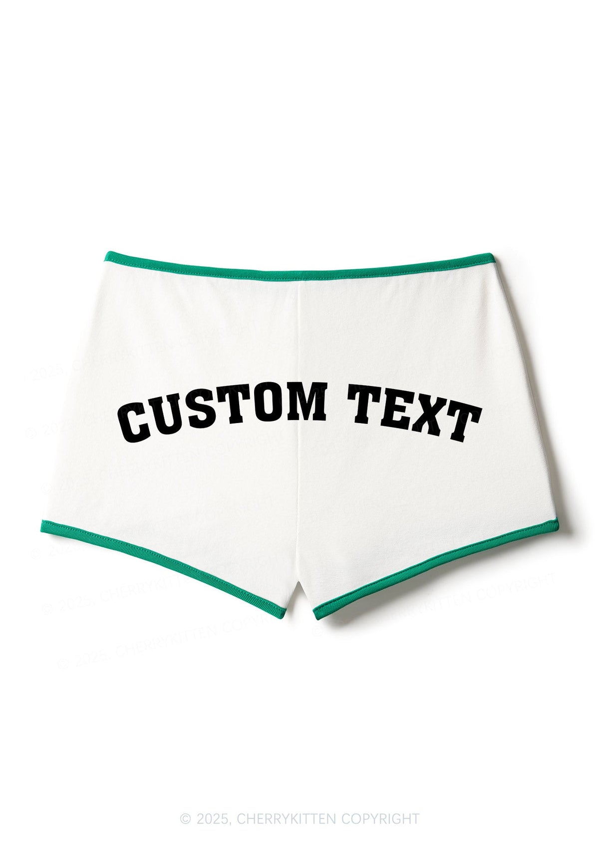 Custom Text Y2K Contrast Mini Shorts Cherrykitten