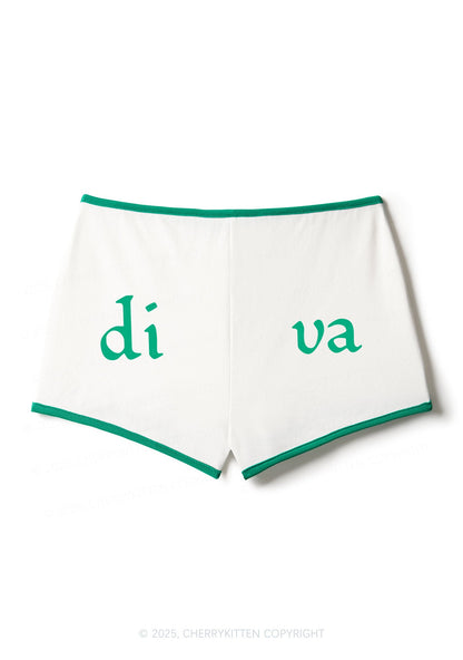 Di Va Y2K Contrast Mini Shorts Cherrykitten