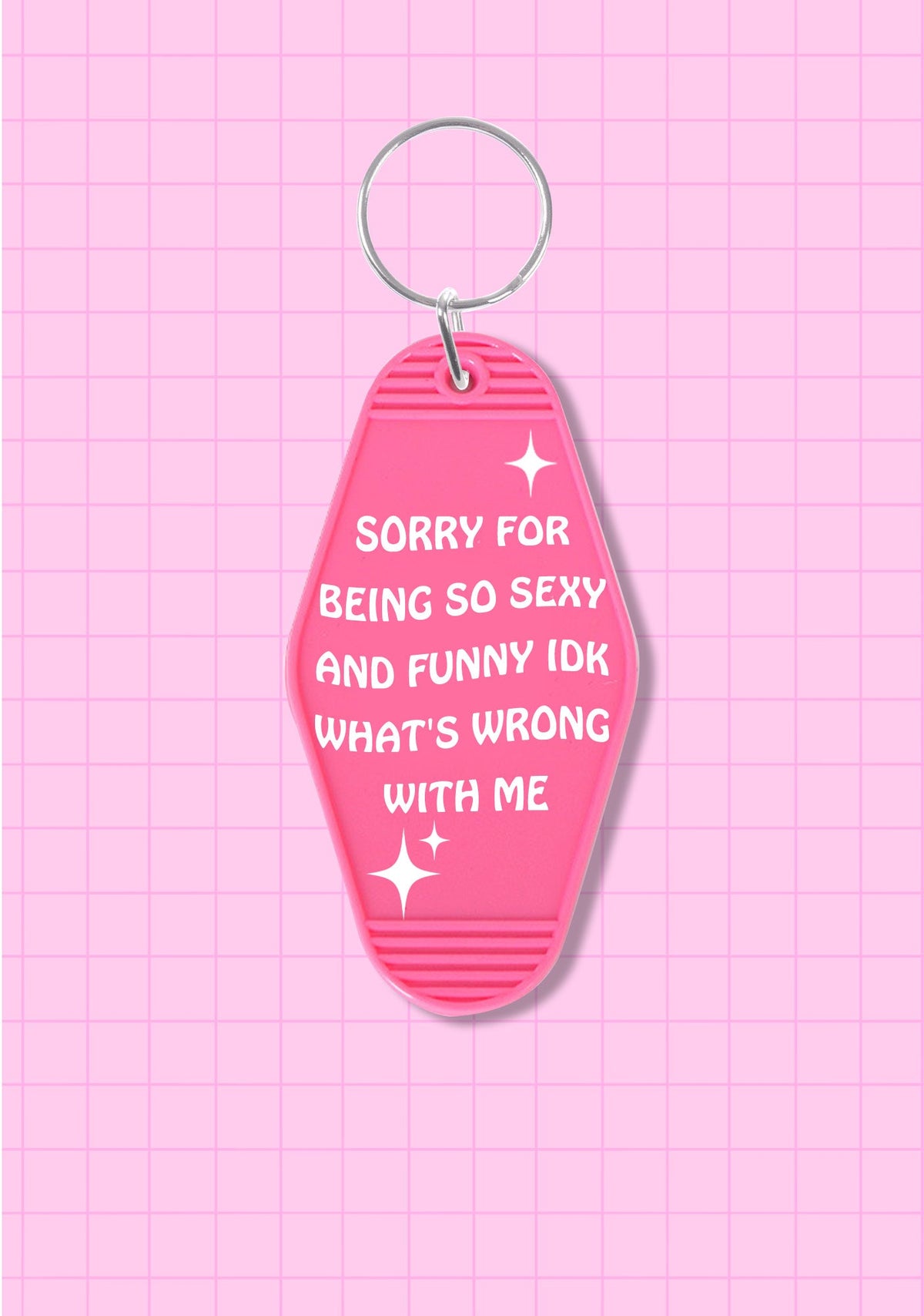 Sorry For Being So Funny 1Pc Y2K Hotel Keychain Cherrykitten