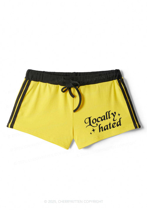 Locally Hated Y2K Drawstring Mini Shorts Cherrykitten