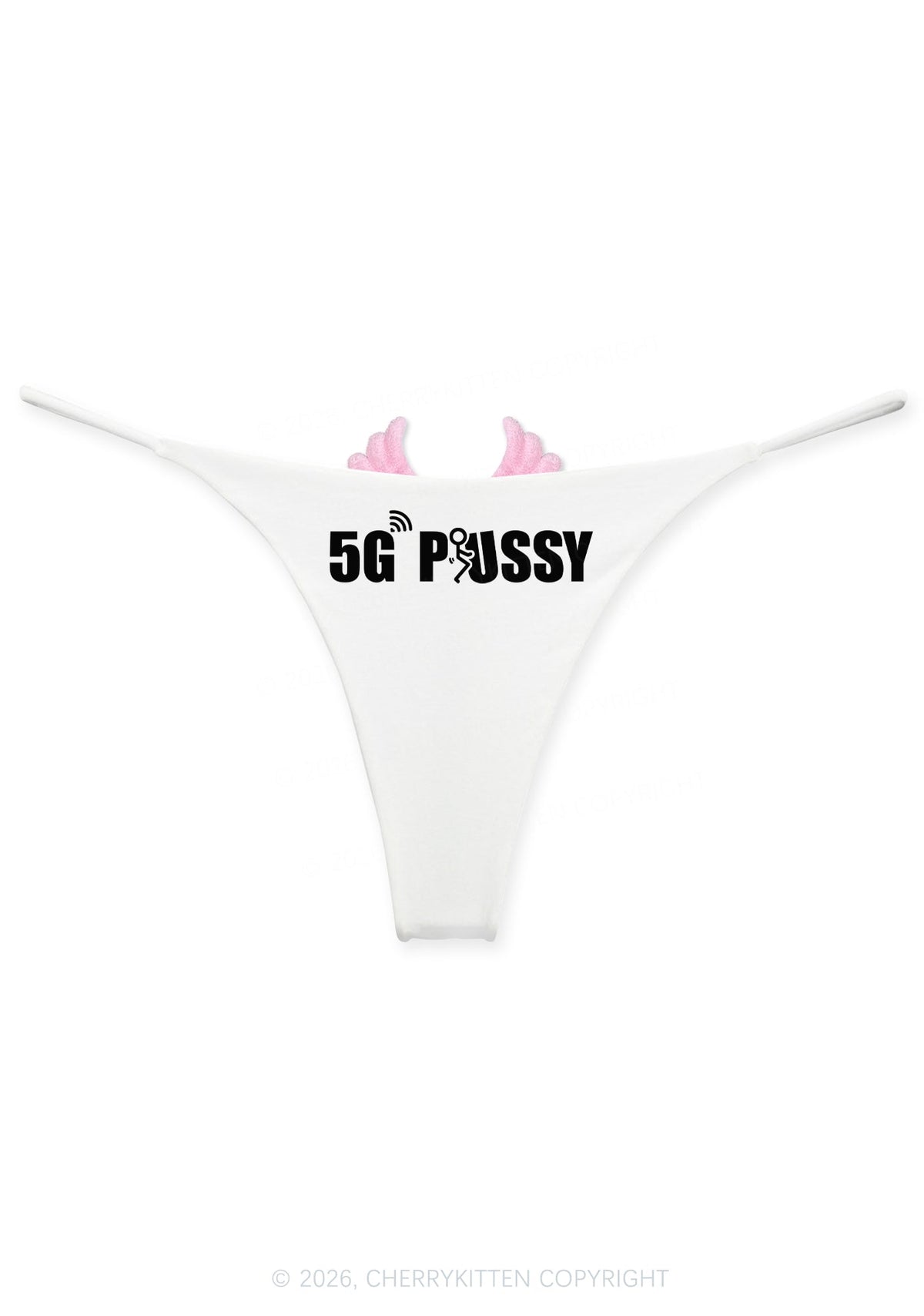 Five G Puxxy Y2K Goth Angel Wings Bikini String Thong Cherrykitten