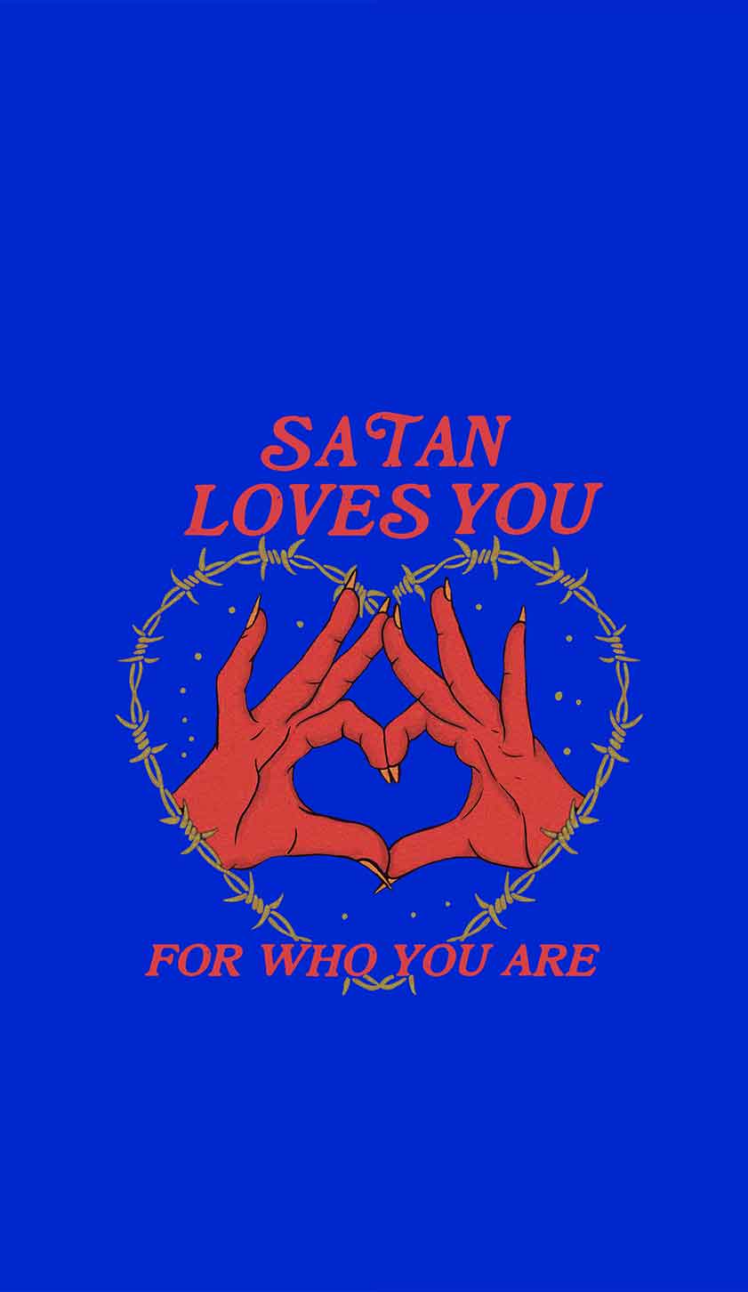 Satan Loves You Heart Halloween Y2K Phone Case Cherrykitten