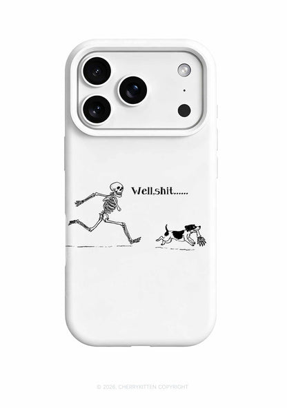 Halloween Well Shxt Skeleton Dog Y2K Phone Case Cherrykitten