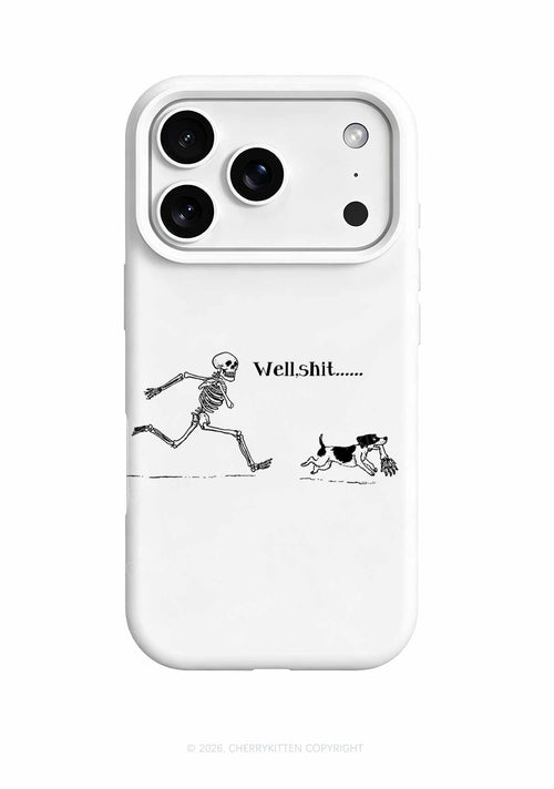 Halloween Well Shxt Skeleton Dog Y2K Phone Case Cherrykitten