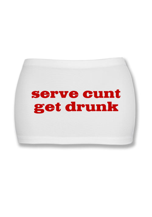 Serve Cxxt Get Drunk Y2K Mini Hip Skirt Cherrykitten