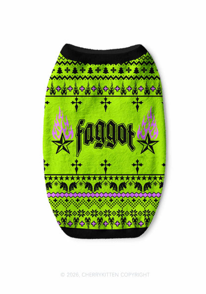 Faggot Stars Pride Y2K Pet Knit Sweatshirt Cherrykitten