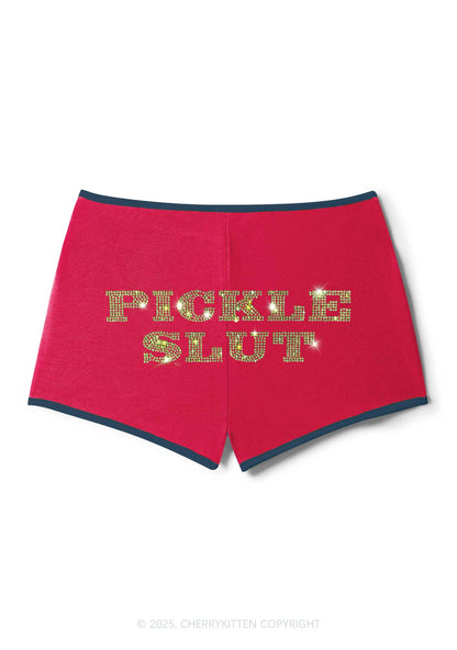 Rhinestone Pickle Slxt Y2K Booty Shorts Cherrykitten