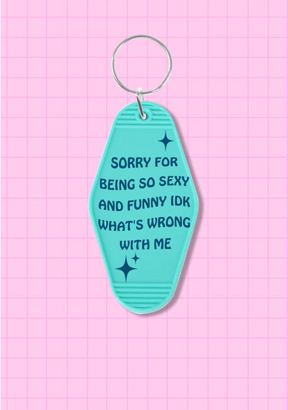 Sorry For Being So Funny 1Pc Y2K Hotel Keychain Cherrykitten