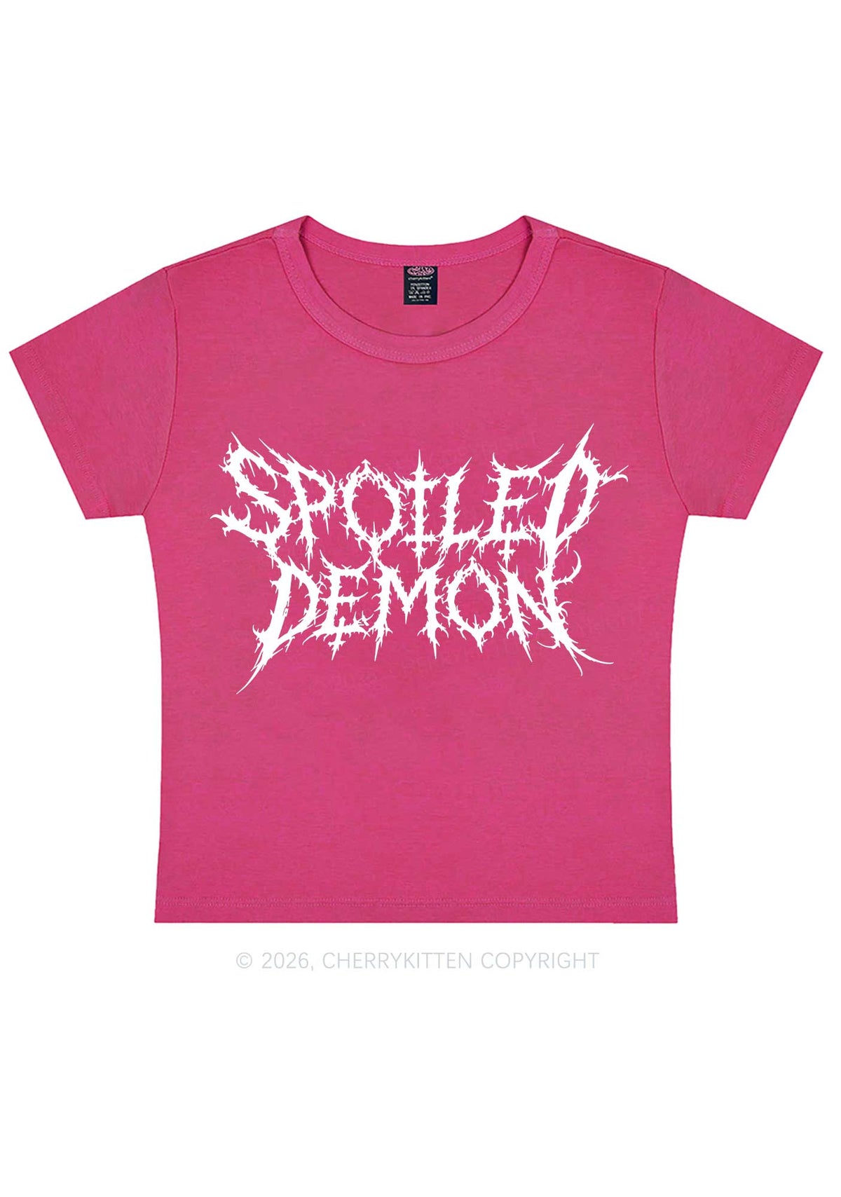 Halloween Spoiled Demon Y2K Baby Tee Cherrykitten
