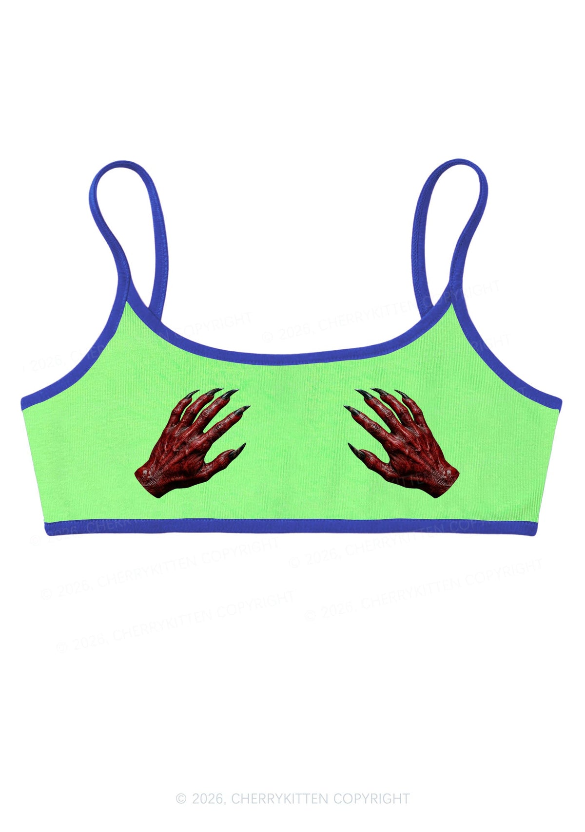 Halloween Satan Hands Y2K Super Crop Cami Cherrykitten