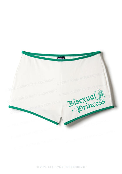 Bisexual Princess Pride Y2K Booty Shorts Cherrykitten