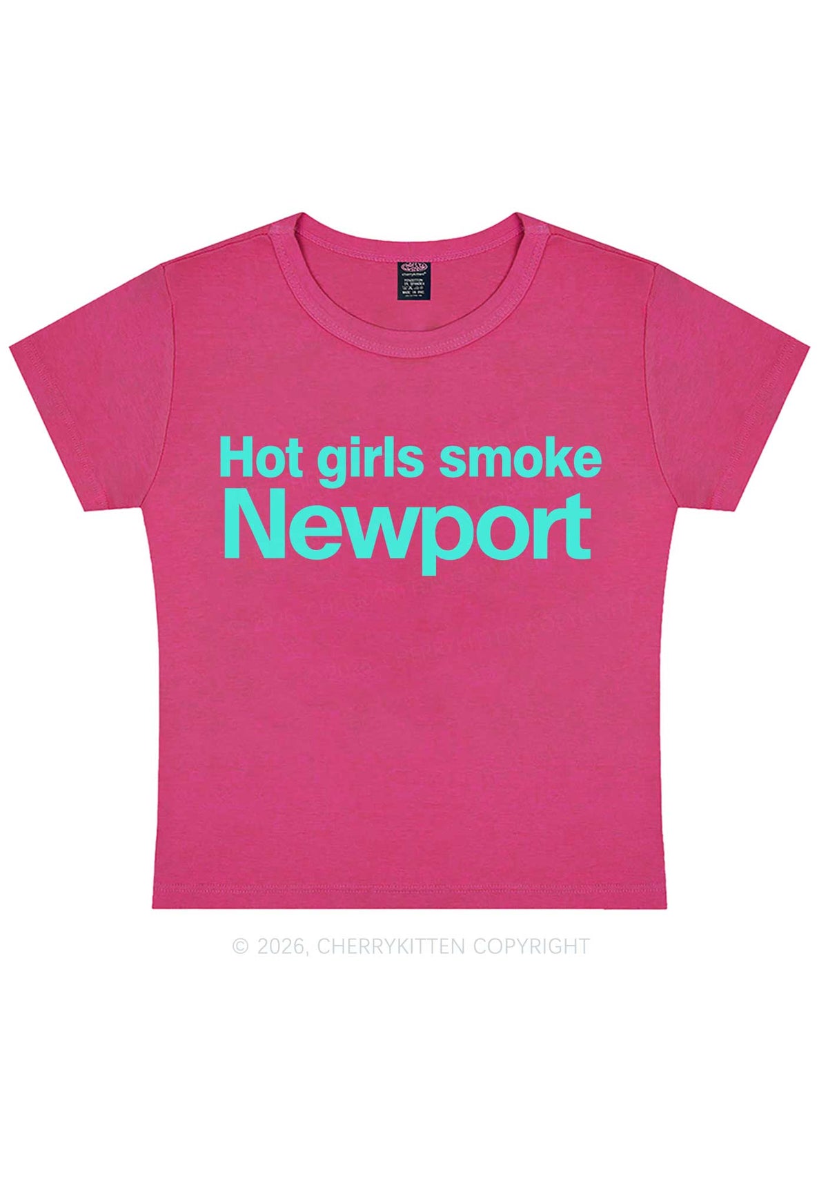 Hot Girls Smoke New Y2K Baby Tee Cherrykitten