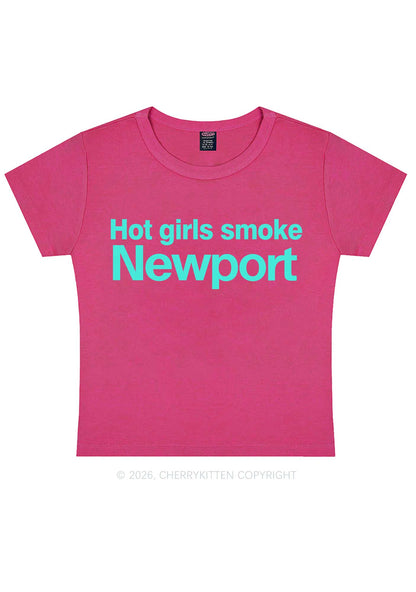 Hot Girls Smoke New Y2K Baby Tee Cherrykitten