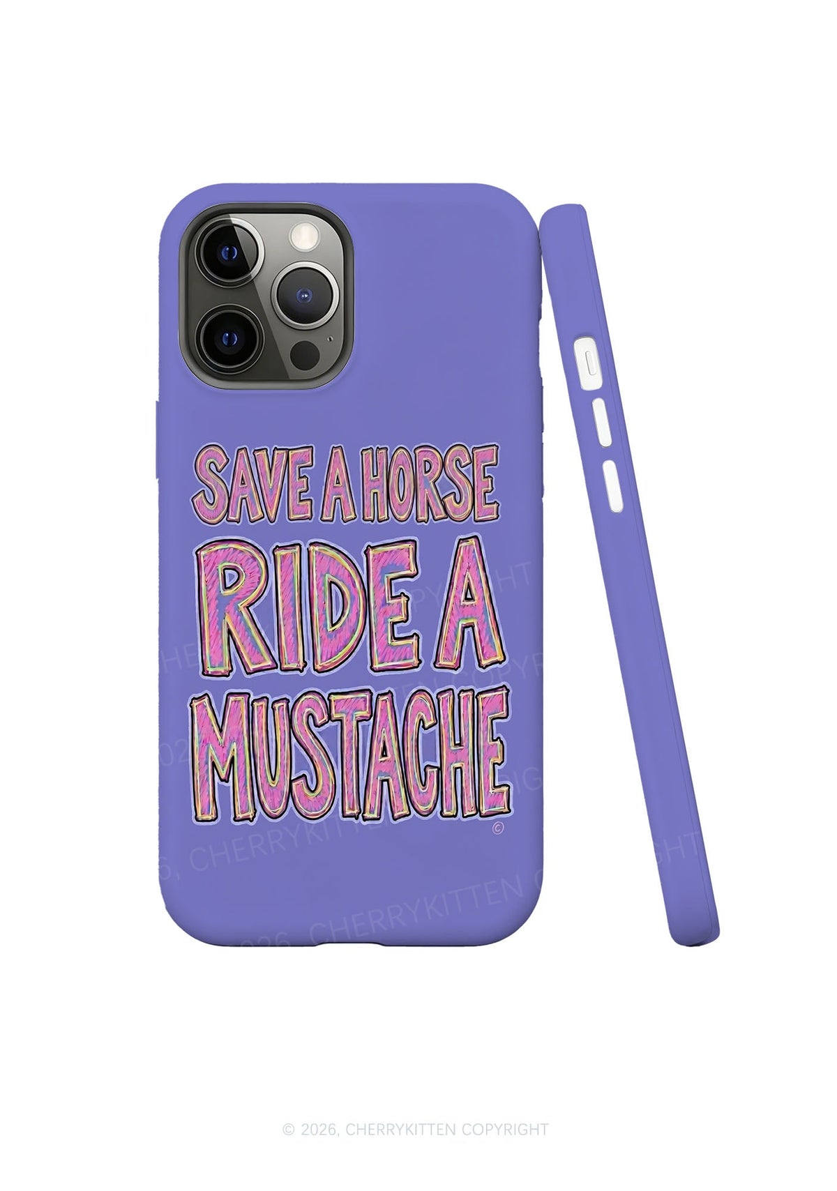 Ride A Mustache Y2K Phone Case Cherrykitten