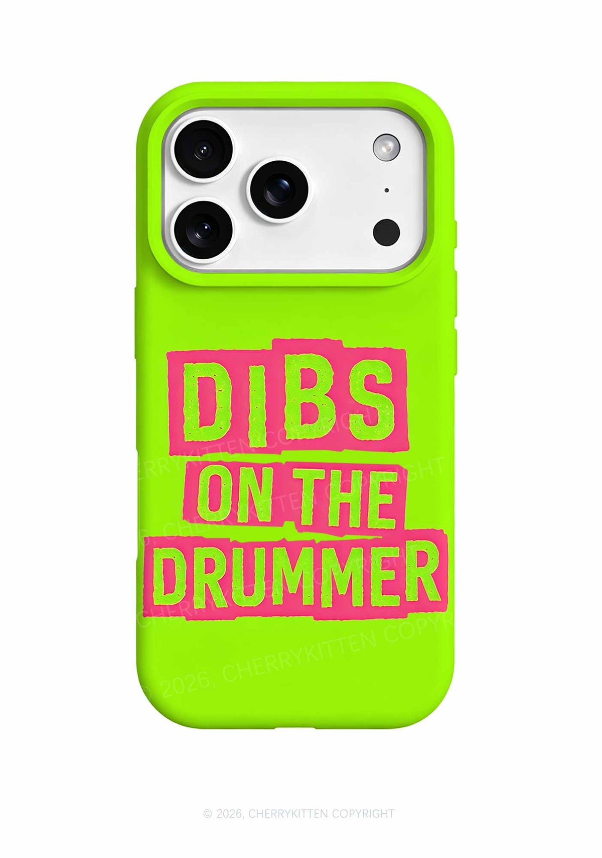 Green Dibs On The Drummer Y2K Phone Case Cherrykitten