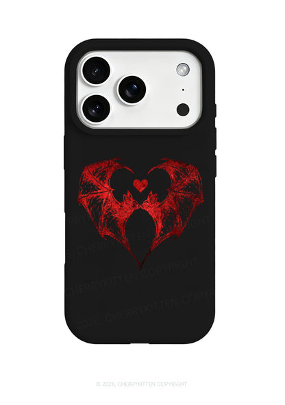 Halloween Bat Heart Y2K Phone Case Cherrykitten
