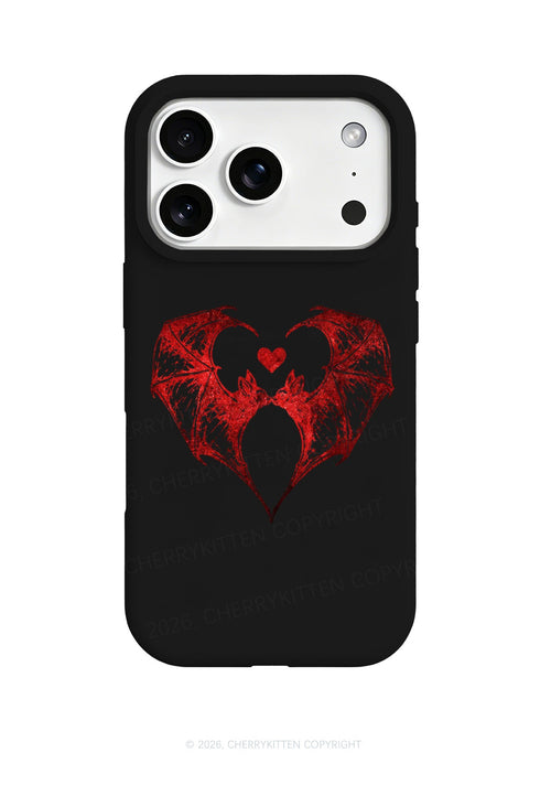 Halloween Bat Heart Y2K Phone Case Cherrykitten