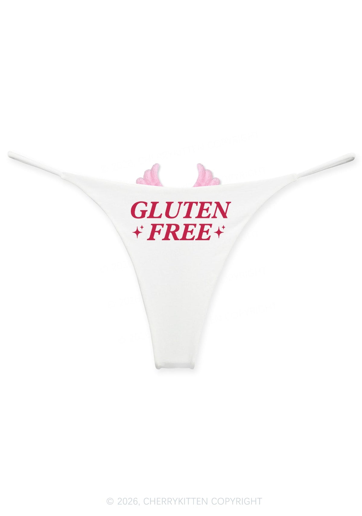 Gluten Free Y2K Goth Angel Wings Bikini String Thong Cherrykitten