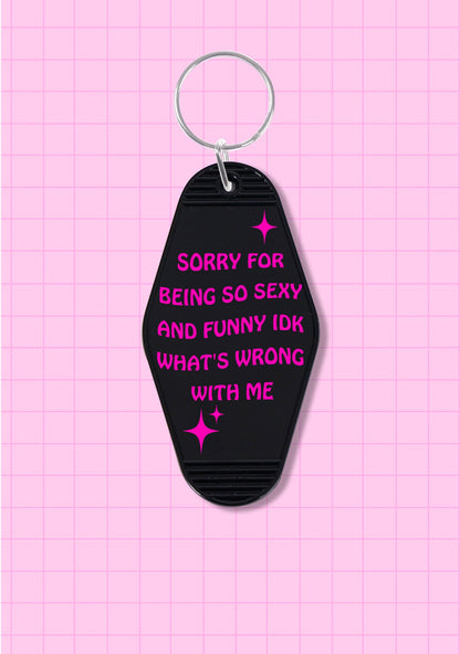 Sorry For Being So Funny 1Pc Y2K Hotel Keychain Cherrykitten