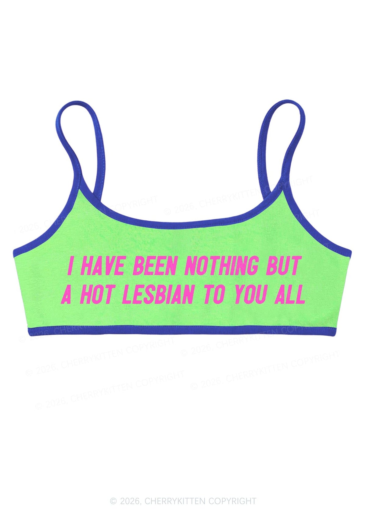 I Have Been A Hot Lesbian Pride Y2K Super Crop Cami Cherrykitten