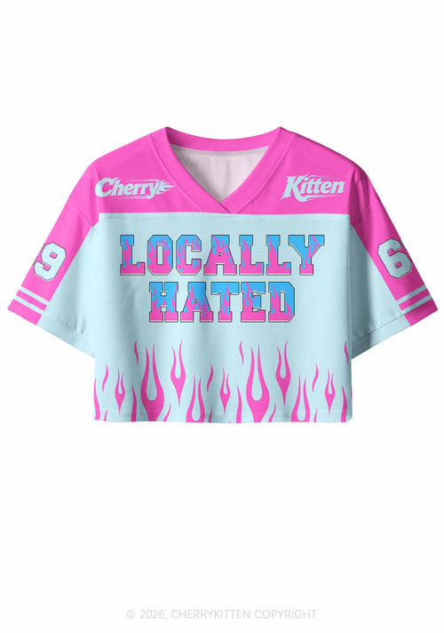 Locally Hated Y2K Crop Sport Jersey Shirts Cherrykitten