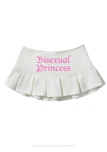 Bisexual Princess Pride Y2K Mini Pleated Skirts Cherrykitten