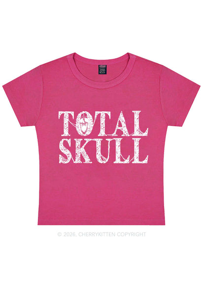 Halloween Total Skull Y2K Baby Tee Cherrykitten