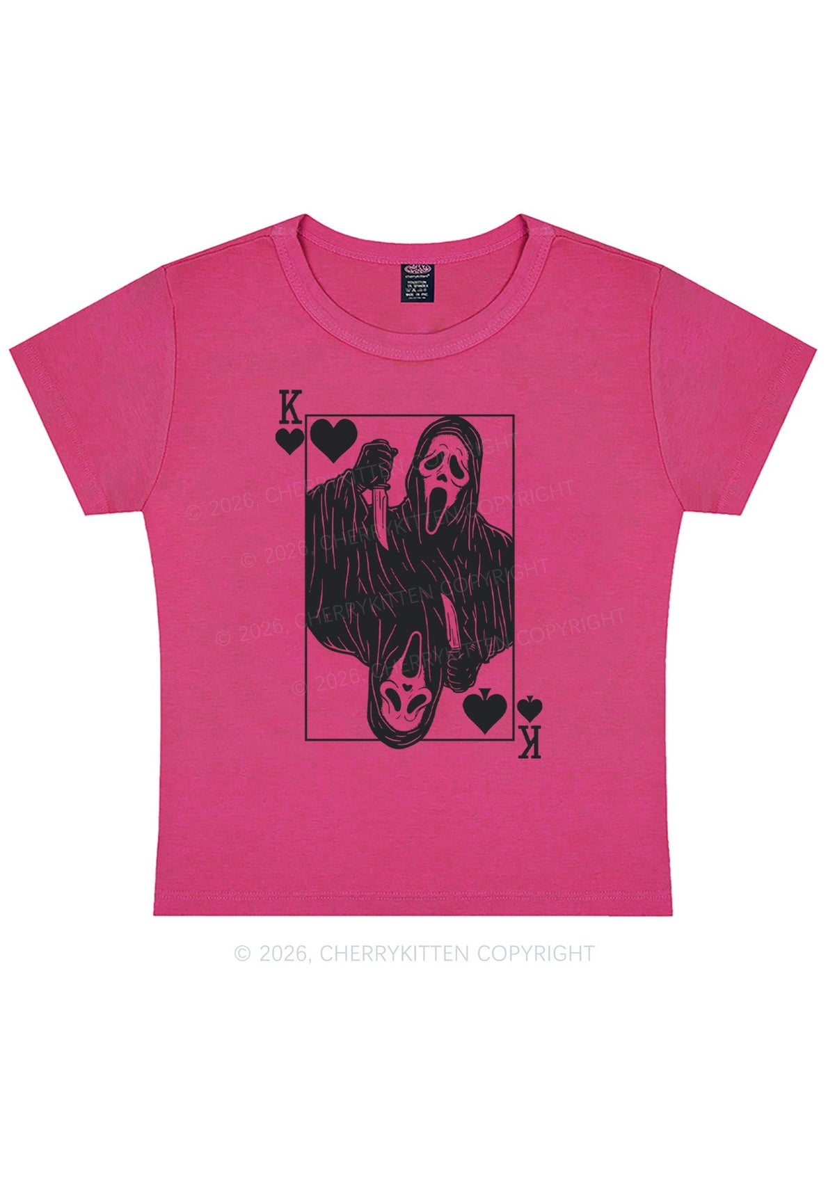 Halloween Knife Ghost Y2K Baby Tee Cherrykitten