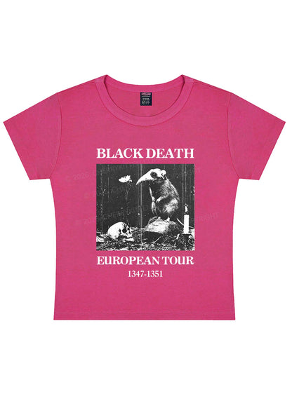 Halloween Skeleton Plague Doctor Rat Y2K Baby Tee Cherrykitten