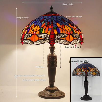 Tiffany Dragonfly Stone Table Lamp