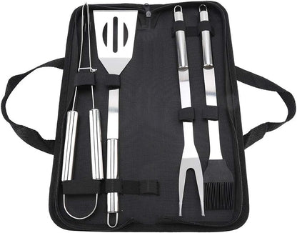 4 Piece Tool Set Stainless Steel Grill Accessories