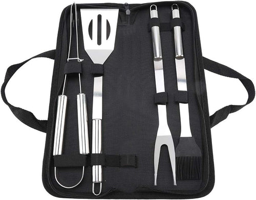 4 Piece Tool Set Stainless Steel Grill Accessories