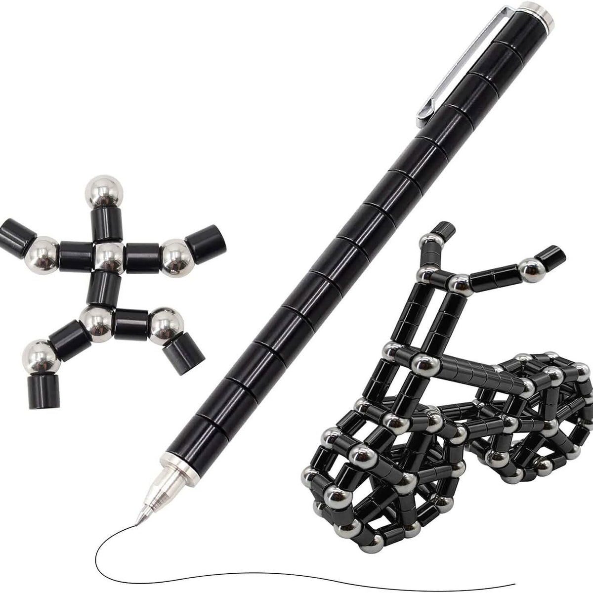 2-Pack: Decompression Magnet Metal Pen