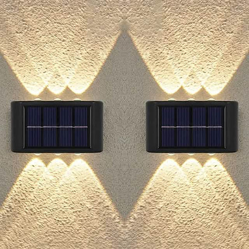 2-Pieces: Outdoor Wall Light Solar Waterproof LED Light