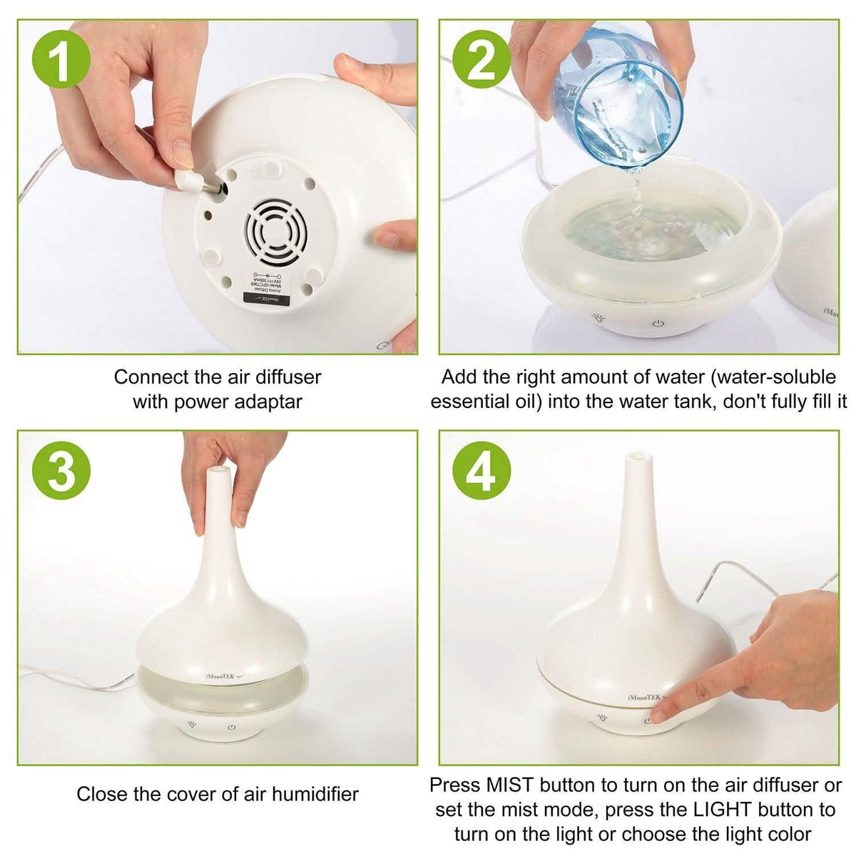 200ml Cool Mist Humidifier Ultrasonic Aroma Essential