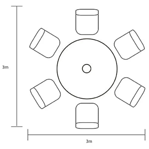 Hartman Tuscany 6 Seater Round Dining Set
