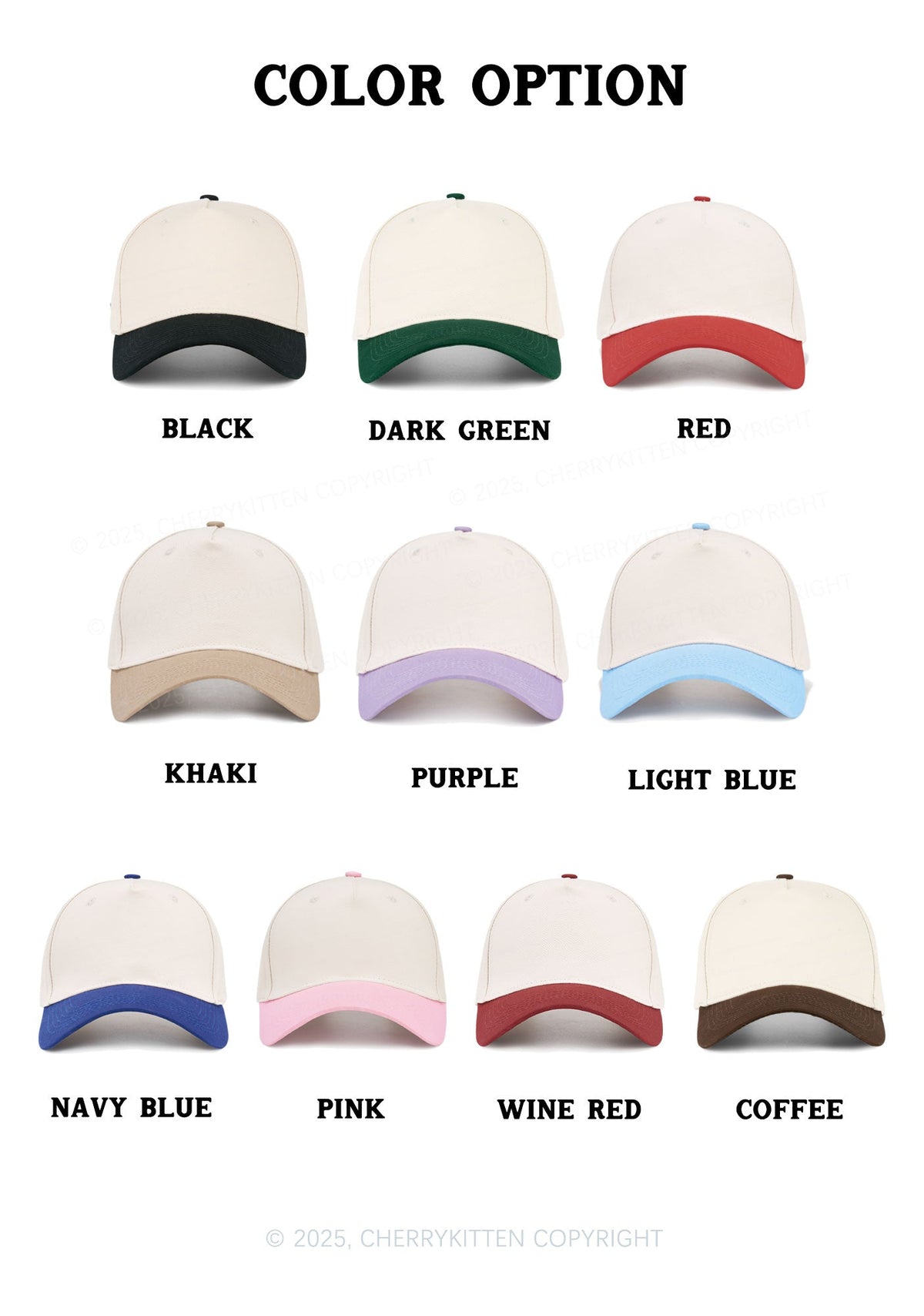 Embroidered Choke Me Y2K Color Block Baseball Cap Cherrykitten