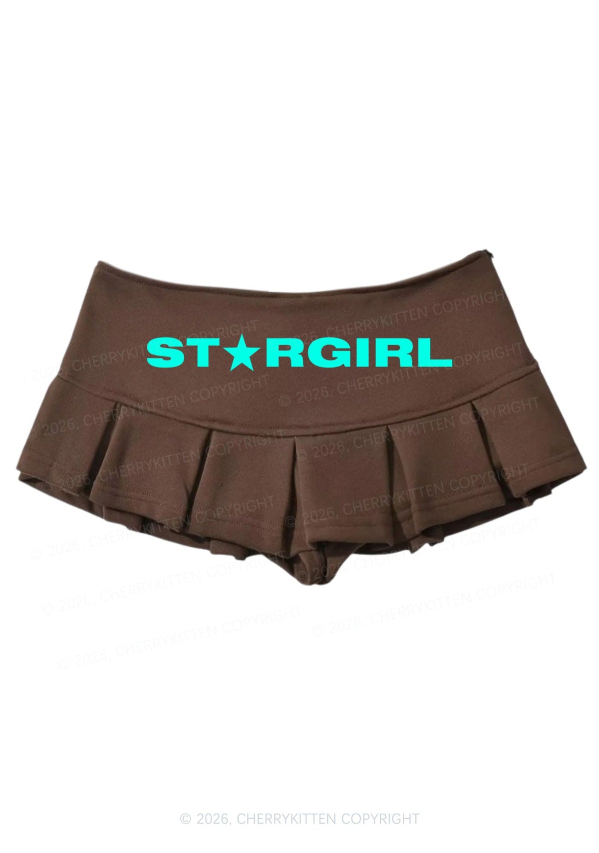 Red Stargirl Y2K Mini Pleated Skirts Cherrykitten