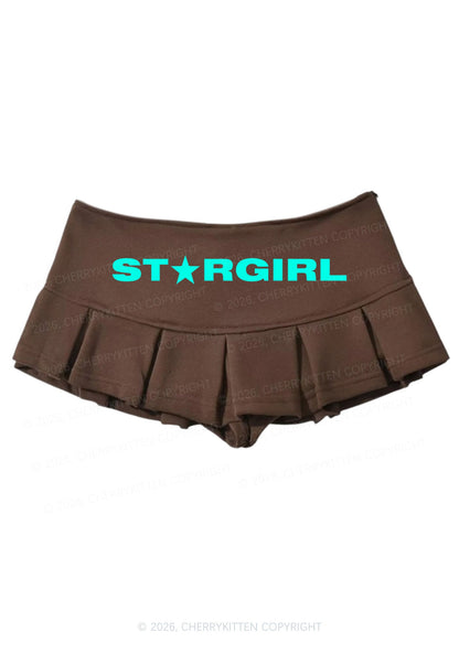 Red Stargirl Y2K Mini Pleated Skirts Cherrykitten